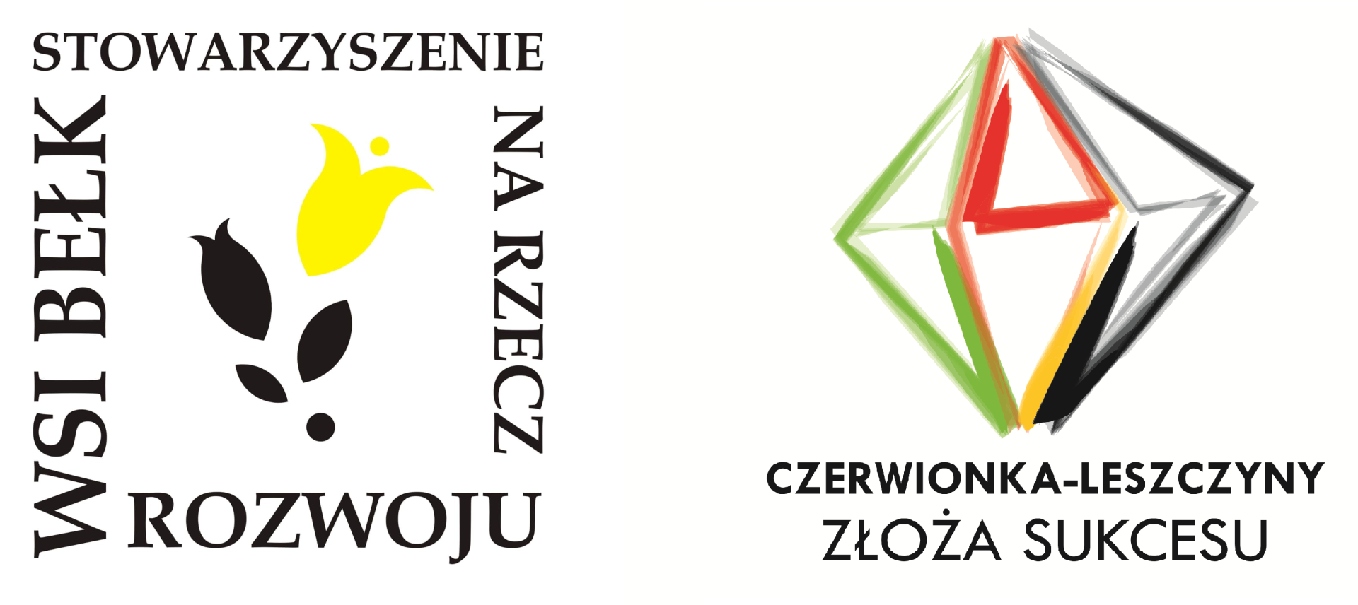 Loga (od lewej): Stowarzyszenia Na Rzecz Rozwoju Wsi Bełk oraz Gminy Czerwionka-Leszczyny (Czerwionka-Leszczyny. Złoża sukcesu)